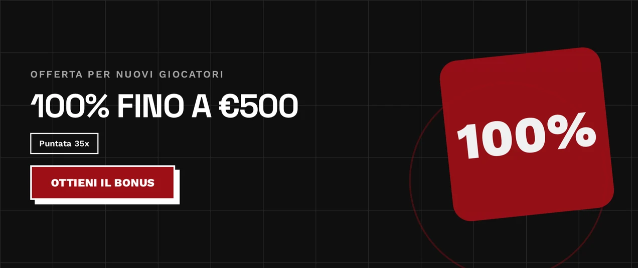 Incassa bonus benvenuto 100%